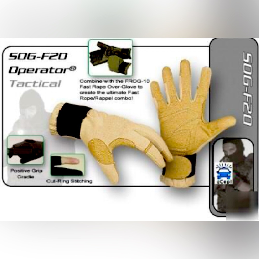 2 pairs! Hatch SOG-F20 Operator ‘CQB’ Tactical gloves - 2 pairs in tan